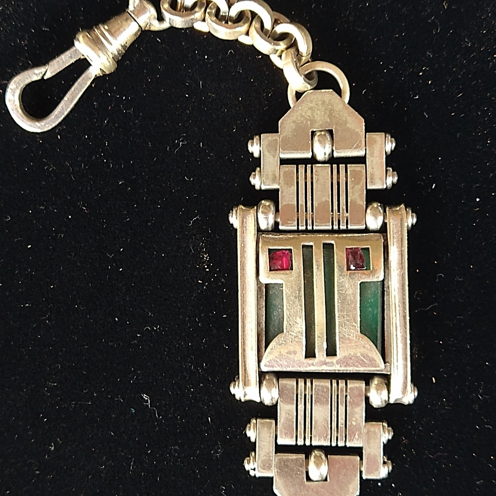 Jakob Bengal Art Deco Watch Chain/Fob Gem